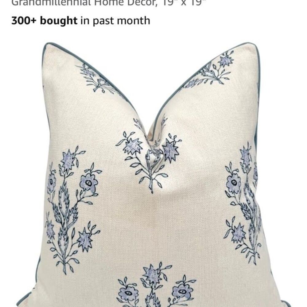Pillow Cover - Blue and White Decorative Throw   Brand New!